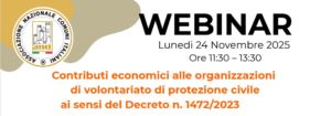 Scopri di più sull'articolo Contributi economici alle organizzazioni di volontariato di protezione civile ai sensi del Decreto n. 1472/2023