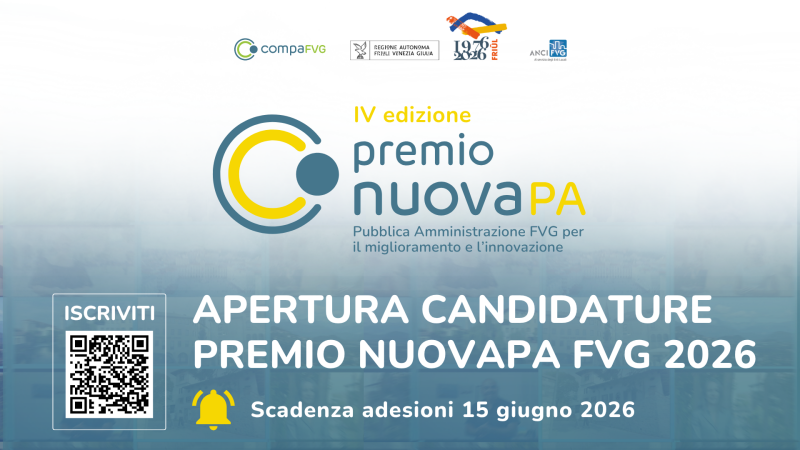 Al momento stai visualizzando Quarta edizione del Premio NuovaPA FVG