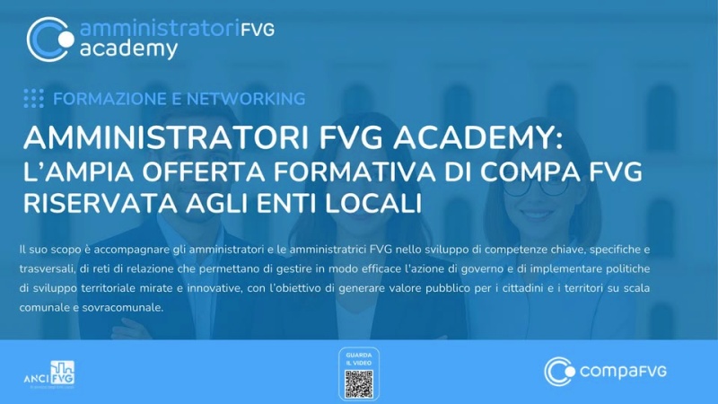 Al momento stai visualizzando Amministratori FVG Academy: l’offerta formativa di ComPA FVG riservata alle amministratrici e agli amministratori locali del FVG